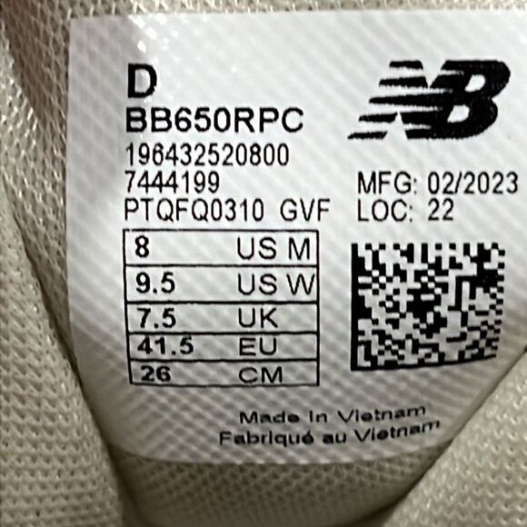 🔥 New Balance 650R Beige Macadamia High Top Sneaker Trainer  Men 8 / Women 9.5 - Picture 12 of 12